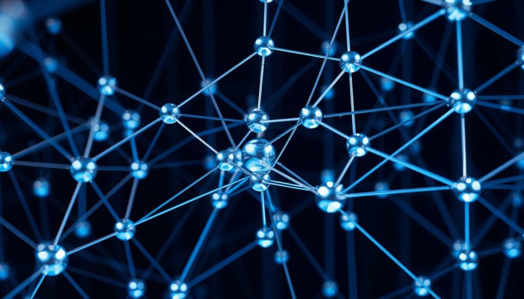 A detailed close-up of the inner workings of a convolutional neural network, showcasing the feature extraction process. The scene features a sleek, metallic neural network diagram with interconnected nodes and filters, bathed in a soft, blue-hued lighting that gives it a technological, futuristic aesthetic. The network is suspended against a dark, moody background, emphasizing the complexity and depth of the underlying computational mechanisms. The image should convey a sense of scientific precision and visual elegance, capturing the essence of the CNN architecture and its role in image recognition and analysis.