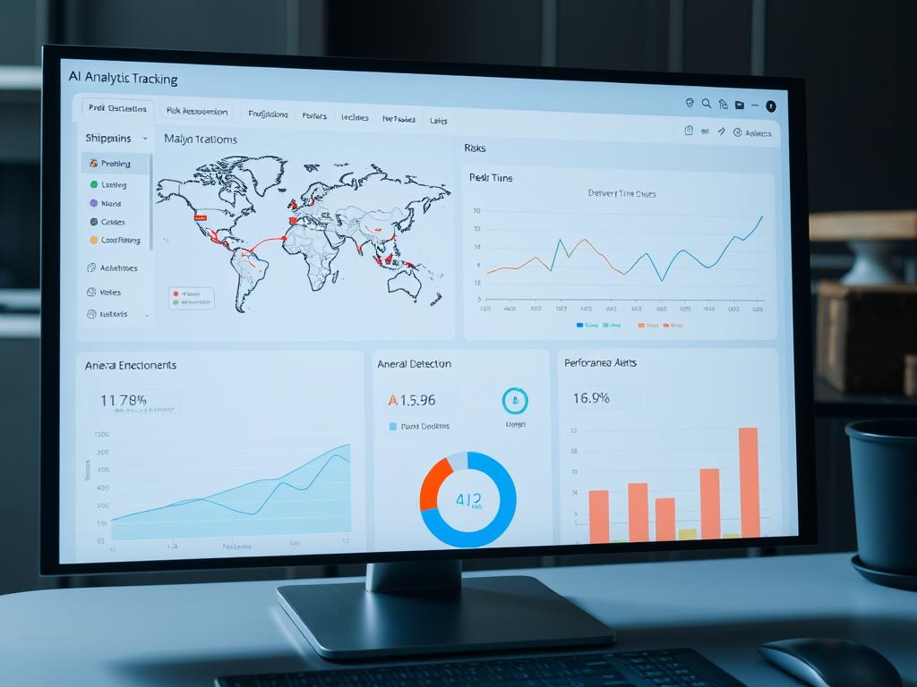 AI analytics dashboard for predictive shipment tracking