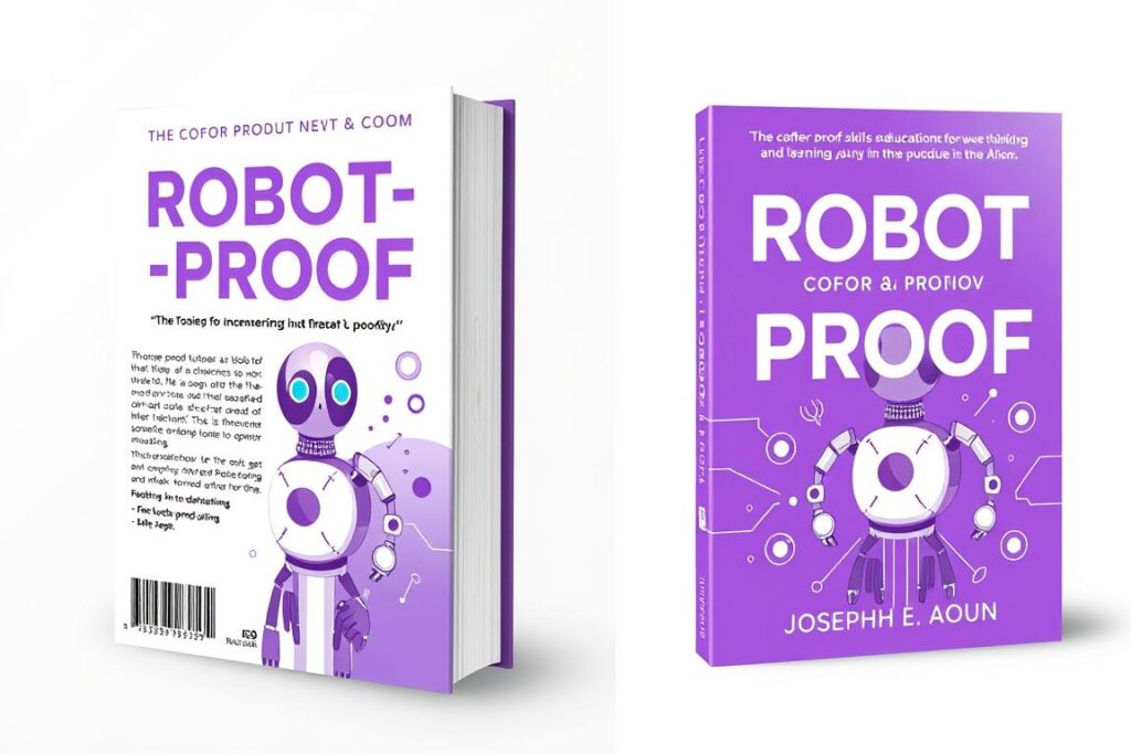 Book cover of 'Robot-Proof' by Joseph E. Aoun, about education strategies for AI impact on jobs