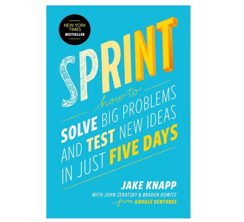 Cover of Sprint book by Jake Knapp showing the Design Sprint methodology process.