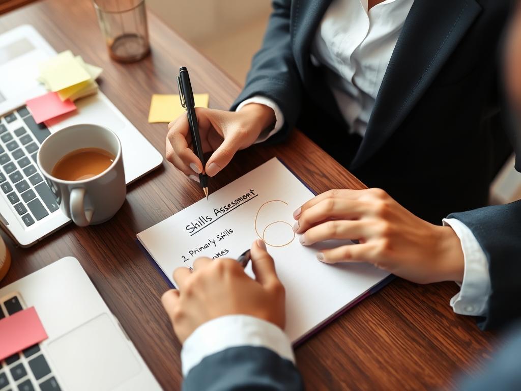 Person identifying their primary skill from various options