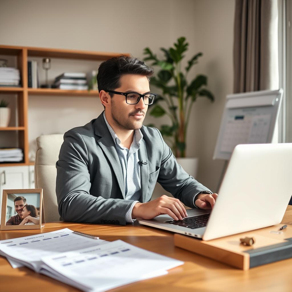Professional man representing Miguel's Career GPS journey balancing career advancement with family priorities
