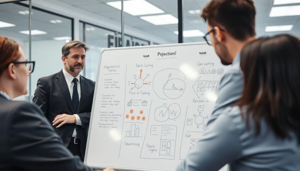 A leader observing high-potential individuals collaborating on a challenging project