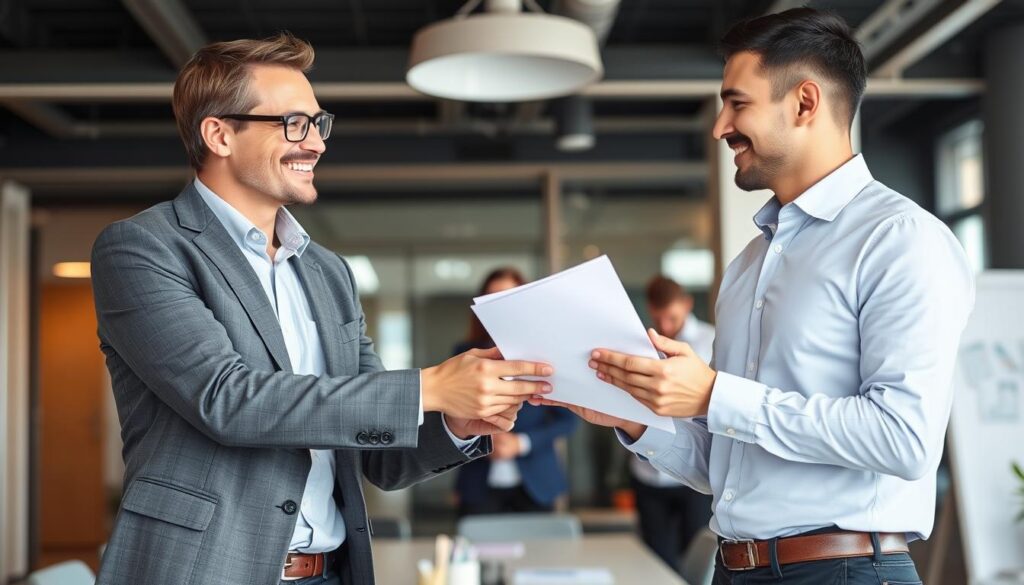A leader providing a stretch assignment to a high-potential individual