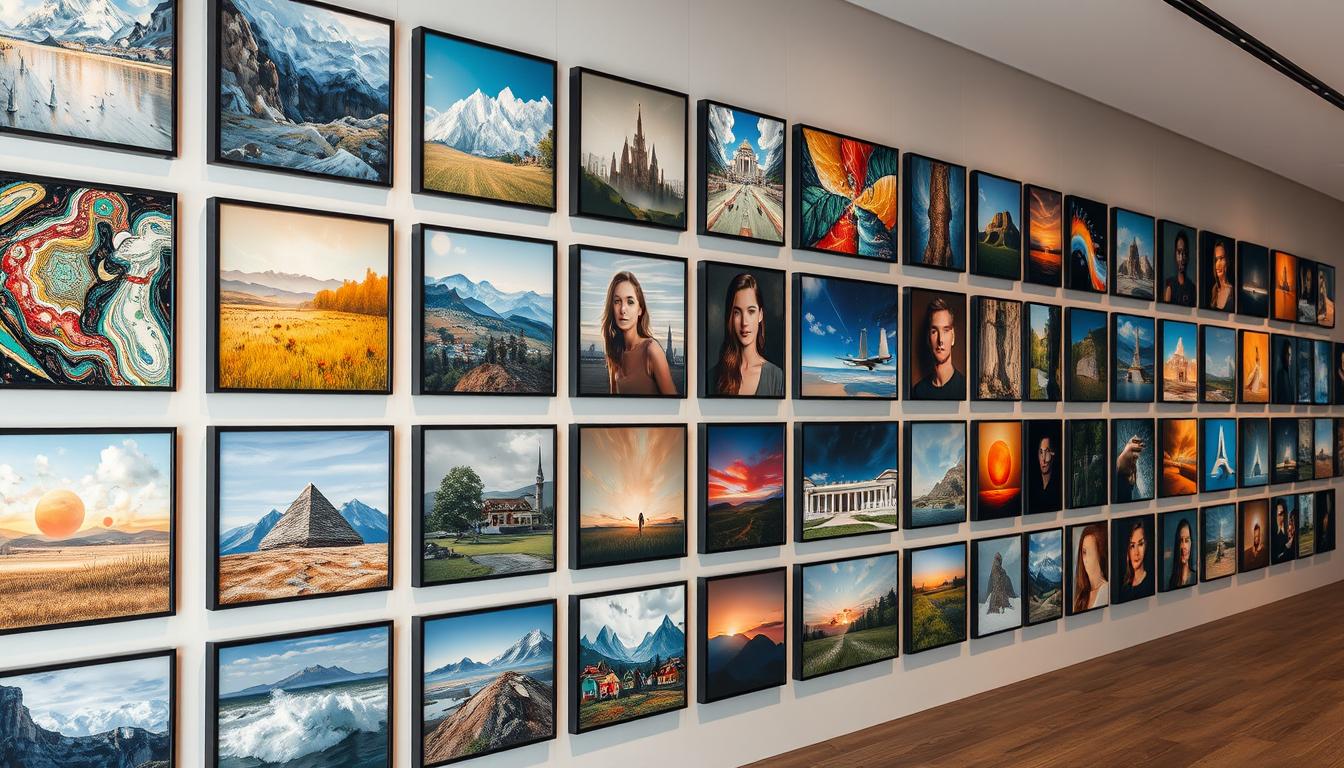 Gallery of AI-generated artwork created using Generative Adversarial Networks