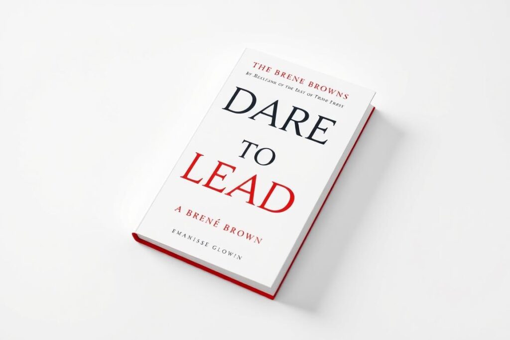 Book cover of Dare to Lead by Brené Brown, essential reading for enlightened leadership