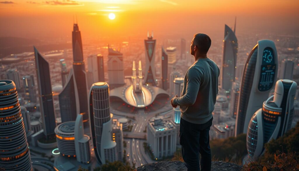 Inspiring visual for developing learning mindset in AI era